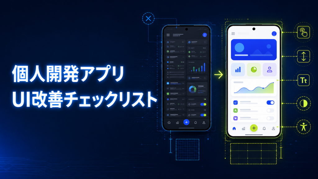 個人開発アプリのUIを改善するチェックポイント｜実例で見る見やすさ・操作性・アクセシビリティ